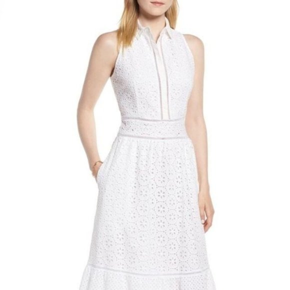 1901 Dresses & Skirts - Cottagecore Eyelet Picnic Dress